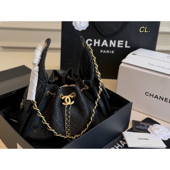 Chanel 25bag straw bucket bag